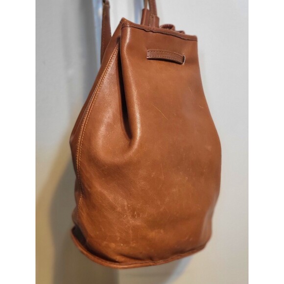 Vintage COACH The Sling Bixby Drawstring Bucket Leather Bucket Hobo British Tan - Picture 16 of 16